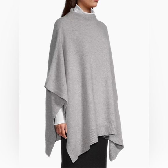 NWOT Vince Boiled Cashmere Funnel Neck Poncho - Picture 4 of 12